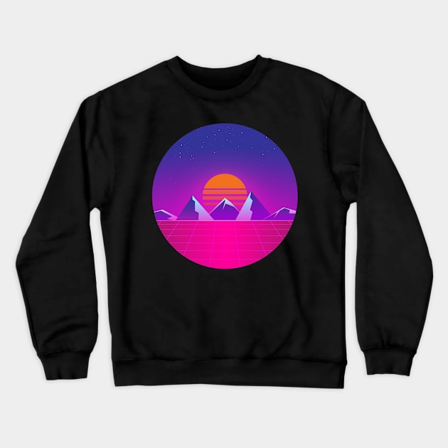 Synthwave 80's Crewneck Sweatshirt by RARA_AVIS